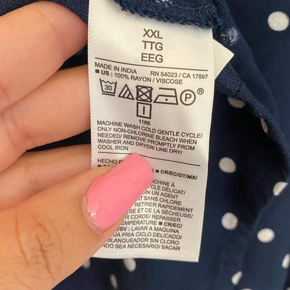 Navy Polka Dot Dress - Picture 4 of 4